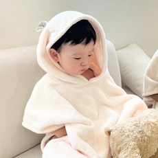 Onbuseu兒童幼兒沙灘浴袍戲水游泳淋浴嬰兒兒童浴袍