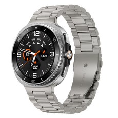 ABMOS 갤럭시워치8/8클래식 호환 프리미엄 스테인리스 메탈 스트랩 밴드, 1개, 티타늄