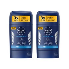 니베아맨 데오드란트 데오스틱 후레쉬 액티브 50ml 남성용, 2개, 50g