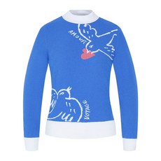 까스텔바작 여성 아트웍 자가드 포인트 폴라니트_BGCWSW703BL 218341