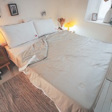 棉床本舖 絲光溫柔涼被 6X7尺 雙人涼被 專櫃等級 三款可選 夏日必買 素色典雅, 溫柔灰【超取限購一件】