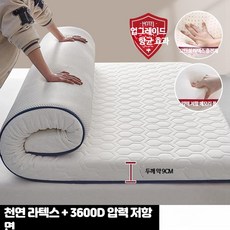소프트 라텍스 매트 손님용 두꺼운 바닥요 까는이불 침대토퍼, 고급형 화이트 두께 9cm 150x200cm