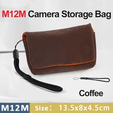 소니 RX100 RX90 HX100 LX10 Ricoh G7XII GRIII CCD 용 카메라 가방 렌즈 파우치 보관 가방 보호대 소프트, 10 M-Coffee, 1