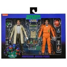 NECA 忍者龜II 黏液的秘密 佩里教授可動人偶兩入組, 1個