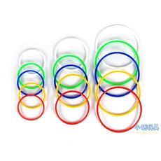 套圈圈 (台灣製) 夜市懷舊童玩, 1個, 內徑10.5CM(中)×1個,紅