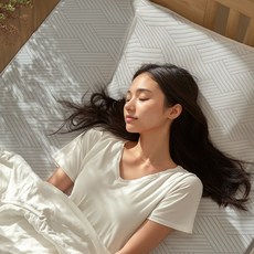 FASEN 냉감 쿨매트 여름 냉감패드+쿨베개 커버 세트, 쿨매트+쿨베개 세트, 스트라이프