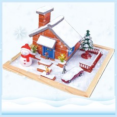 향해사 아로마 향기나는 사계절 집 만들기 DIY 키트, 겨울 눈꽃마을(파인), 1개