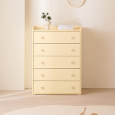 버니 E0등급 LPM 800 5단 키즈 서랍장, 버니옐로우