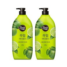 샤워메이트 내추럴 바디워시 라임, 1.2kg, 2개