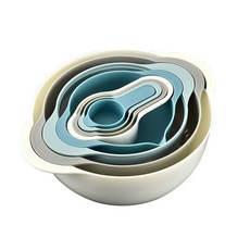 8件套多功能彩虹碗 烘焙工具, 1個, Blue 8-piece set