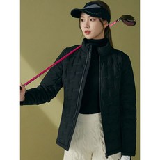 커터앤벅 여성 시그니처 바이브 스윙 하이브리드 다운자켓 BK