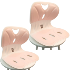 Mirsh [ 1+1 ] 바른자세 등받이 허리보호 자세보정 의자, 핑크