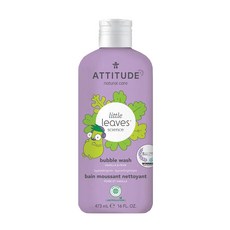 ATTITUDE艾特優 兒童泡泡浴 473ml，天然溫和配方，寶寶安心使用，享受泡泡樂趣, 1個, 香草&梨, 473ml