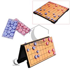 자석식 장기 소형 두뇌발달게임, 블랙, 화이트 외 혼합색상, 2인용, 6세
