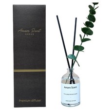 아마레센트 100%천연향료 아로마테라피 화이트 디퓨저 실내 방향제, 1개, 100ml, 유칼립투스