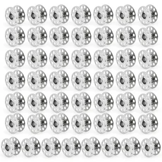 10-50pcs 금속 보빈 가정용 재봉틀에 대 한 빈 스풀 스테인레스 스틸 Brother Janome 가수 바느질 액세서리, 01 50pcs