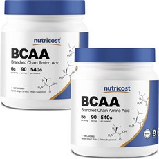 nutricost BCAA支鏈胺基酸粉, 2個, 540克