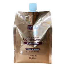 KUMANO 熊野油脂 馬油潤髮乳補充包 1L 滋養修護 柔順亮澤, 1包