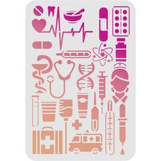 PET 핸드페인팅 아트 스텐실 장식적 프린팅 패턴 가구 벽면 DIY, 아더스 189, 1개