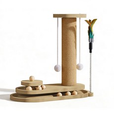 EVIO 수직스크래쳐 고양이 장난감 370, 1개, 목색