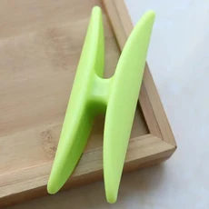 1pc 색상 H 자형 쇼핑 가방 플라스틱 손잡이 휴대용 슈퍼마켓 야채 구매 Anti-wear Hand Bag Carrier Clip, 02 GREEN, 1, 1, 02 GREEN