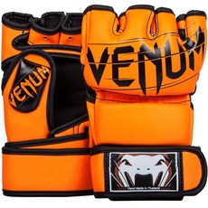 古川小夫 S size UFC格鬥VENUM搏擊MMA“終極戰士2.0” 健身房COMBAT手套 康貝螢光橘, 1個