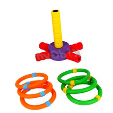 스펀지스탠드 링던지기놀이 고리6개세트 목표줄맞추기게임