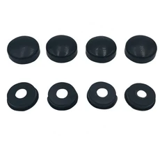 번호판 실드 크롬 태그 번호 나사 너트 장착 프레임 8PCS 자동차 홀더 ABS 액세서리 볼트 커버, 1) Black