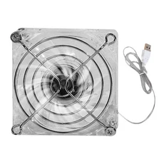 倉鼠風扇 USB供電 靜音安全 寵物籠降溫神器 小動物適用, 透明, 1個