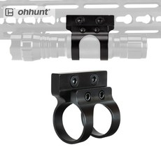 Ohhunt 택티컬 플래시라이트 오프셋 마운트 KeyMod M-LOK, 1개, BK