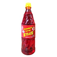 오뚜기 음료베이스 시럽(딸기), 1kg, 2개