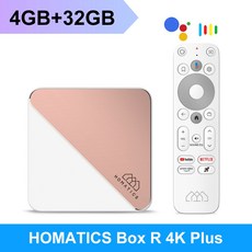HOMATICS Box 4K Plus TV AndroidTV 14 Netflix Am c S905X4 4G32G 지원 DTS, 2) Eu 플러그 - 4G32G, 1개