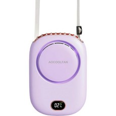 냉각 선풍기 USB 휴대용 목걸이 미니 소형 개인용 손잡이 충전식 3단속도 여자아이들 남자아이들 여성 속눈썹 여행 가정 사무실 야외 (블랙), purple
