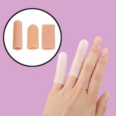 손가락 보호대 실리콘 보호 튜브 통증 굳은살 커버 골프 물집 방지 엄지 검지 골무 밴드, 1개