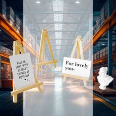 미니 나무 이젤 그림 스마트폰거치대 접이식 받침대 탁상용 소품