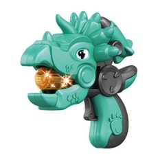 토이즈데이 불빛과 사운드 이미지를 발사하는 다이노 프로젝터건 어린이 장난감 단체 선물 구디백, 1개, 트리케라톱스-그린