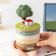 앤티키 2026년 나무 아래 집 탁상 달력, 1개, 혼합