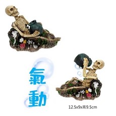 ISTA 伊士達 氣動式骷顱 氣泡 增加溶氧 水族造景 飾品, 1個