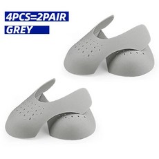 10PCS 신발 머리 들것 방패 Anti Crease Bending Toe 주름진 접이식 지원 보호기 Dropshipping, [02] L (EU40-46), [06] grey 2pair