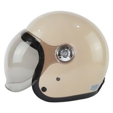 ninja鎖式泡泡鏡安全帽 騎士帽 復古帽 3/4罩安全帽 成人安全帽 魚缸鏡 泡泡鏡 安全帽, 奶茶