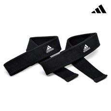 아디다스 리프팅 면 헬스 스트랩 ADGB-12141 역도 데드리프트 크로스핏 손목보호대 리스트랩, 블랙, 1개