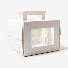 미니창 케이크상자, 화이트, 4개