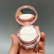 포포라운지 diy 쿠션 팩트 미니 에어쿠션 케이스 아크릴 투명핑크 화장품 용기, 1개, 미니투명핑크