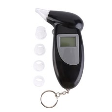 음주측정기 알코올 휴대용 LCD 디스플레이 디지털 테스터 전문 감지기 정확한 음주 측정기 진단 도구, 1개