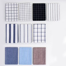 북유럽 감성 예쁜 체크무늬 행주 면키친크로스 10style 카페 마른 그릇 린넨 브라운, 블루격자, 1개