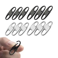 도나토르 도난방지 양방향 S자형 지퍼 잠금 고리 6p, 6개, 실버