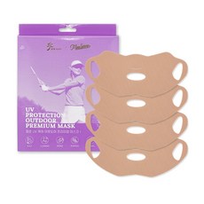 화온 골프 마스크팩 자외선 차단 아웃도어 패치(풀커버형) 4매, 1개, 4개입