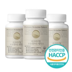 에코바이탈 브로멜라인 밸런스 파인애플 효소 식품 파파인 퀘르세틴, 3개, 60정
