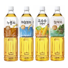 [마시자몰] 웅진 차음료 종합 1.5L 4종 하늘보리 + 누룽지 + 헛개차 + 옥수수