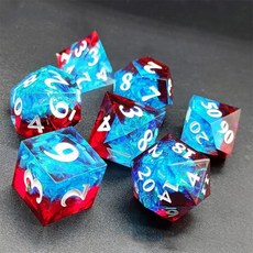 다면체 주사위 세트 D6 D8 D10 D12 D20 수지 테이블 게임 액세서리 D amp d DND, A1, A1